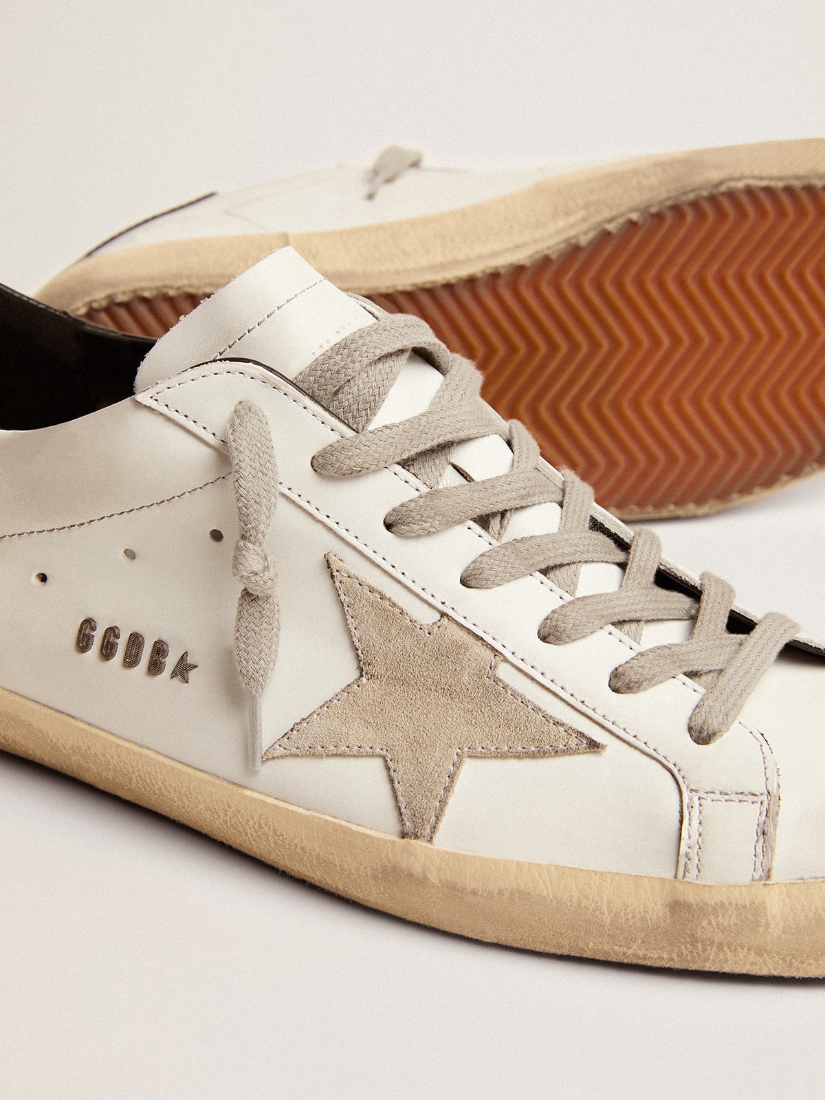 Men's Leather Low-Top Trainers with Suede Star