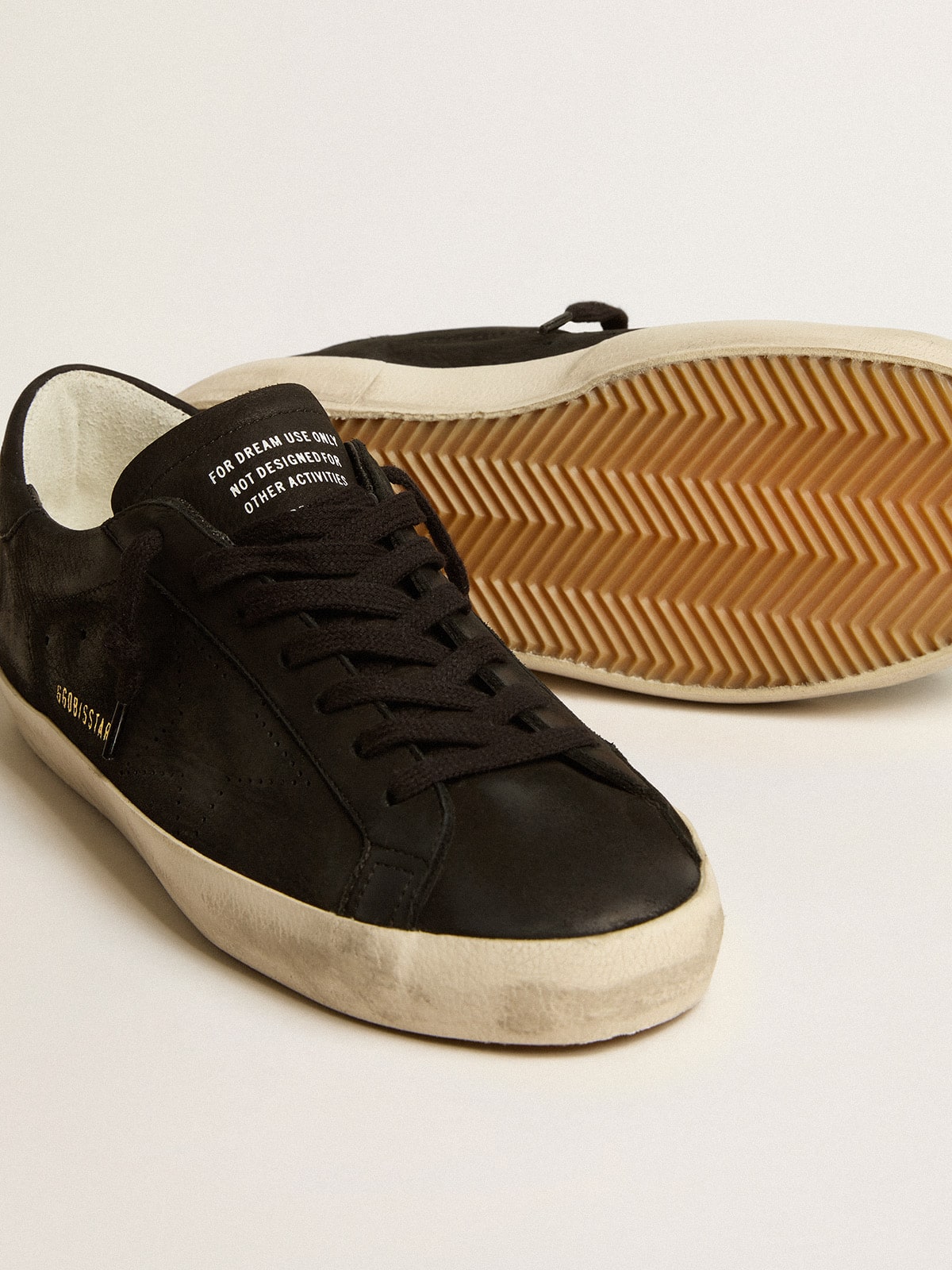 Men's Suede Low-Top Trainers with Perforated Star