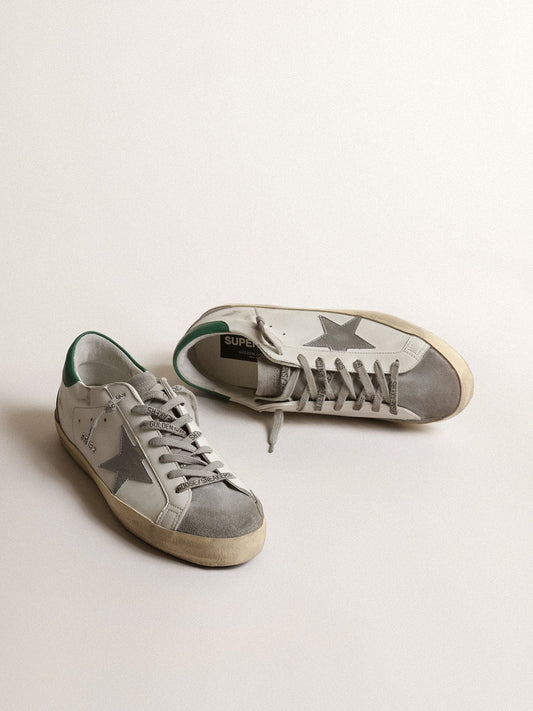 Men's Leather Low-Top Trainers with Metallic Star