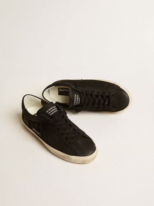 Men's Suede Low-Top Trainers with Perforated Star