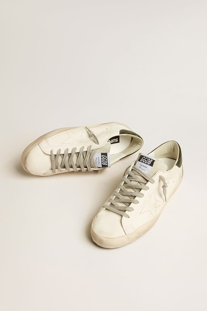Men's Leather Low-Top Trainers with Perforated Star