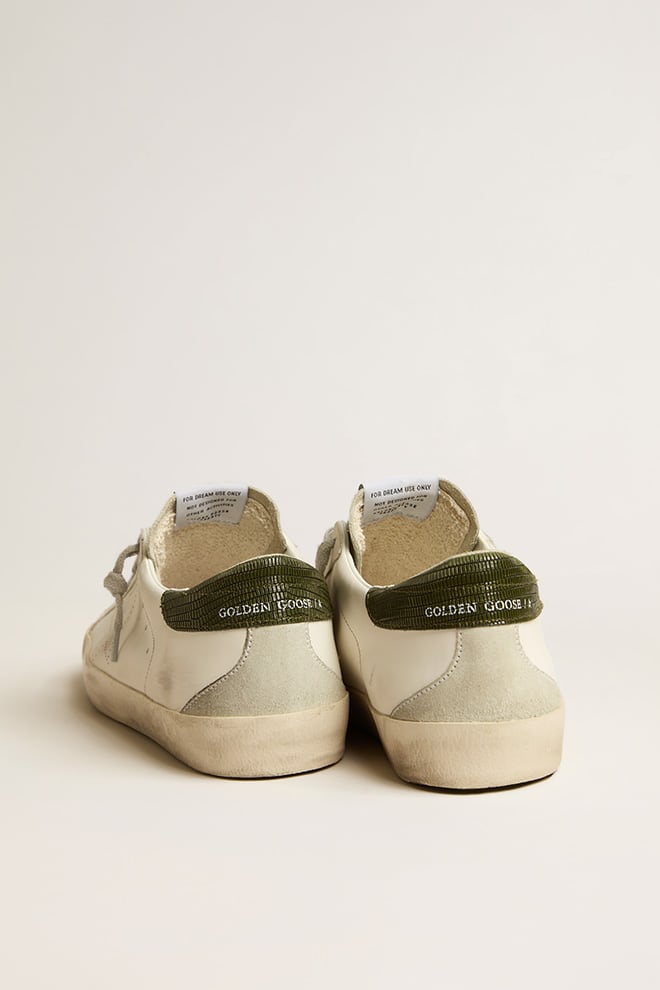 Men's Leather Low-Top Trainers with Perforated Star