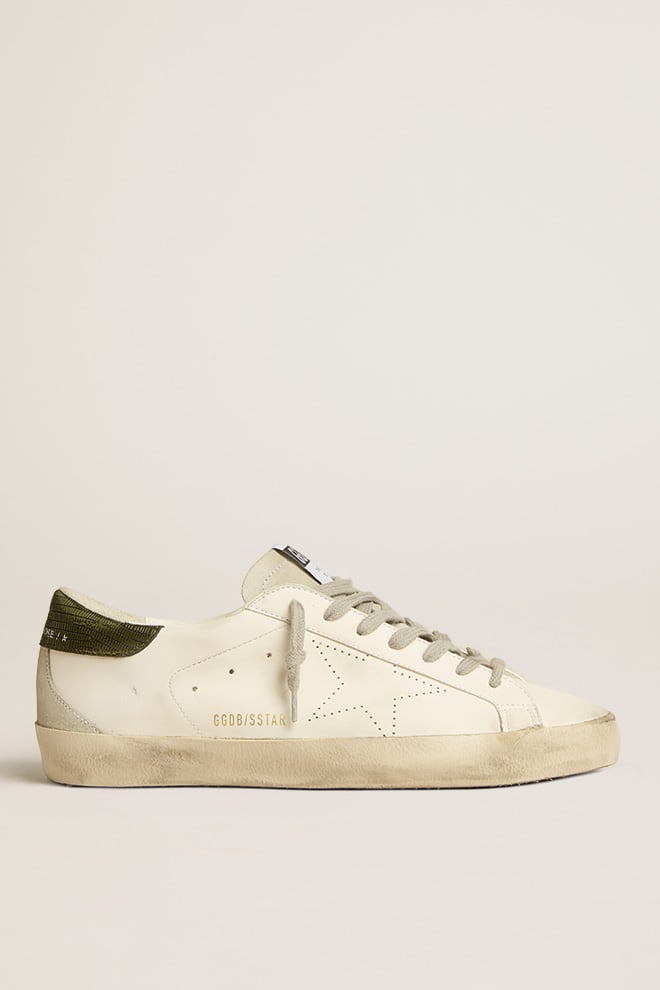 Men's Leather Low-Top Trainers with Perforated Star