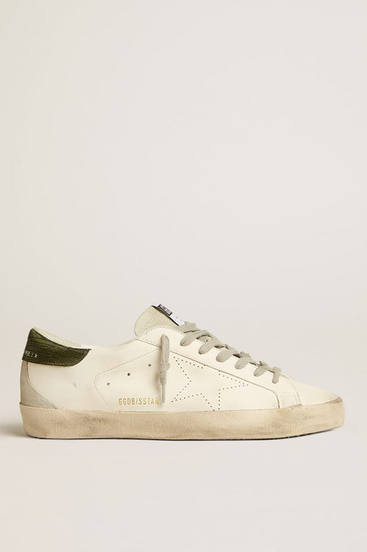 Men's Leather Low-Top Trainers with Perforated Star