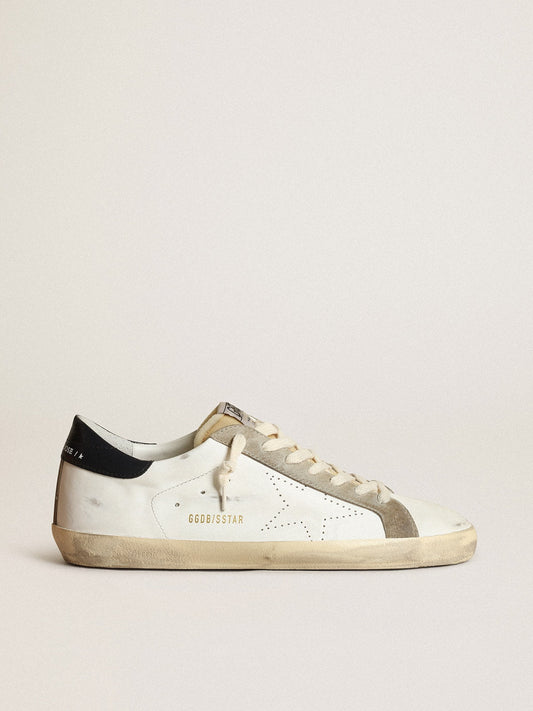 Men's Leather Low-Top Trainers with Perforated Star