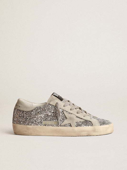 Women's Glitter Low-Top Trainers with Suede Star