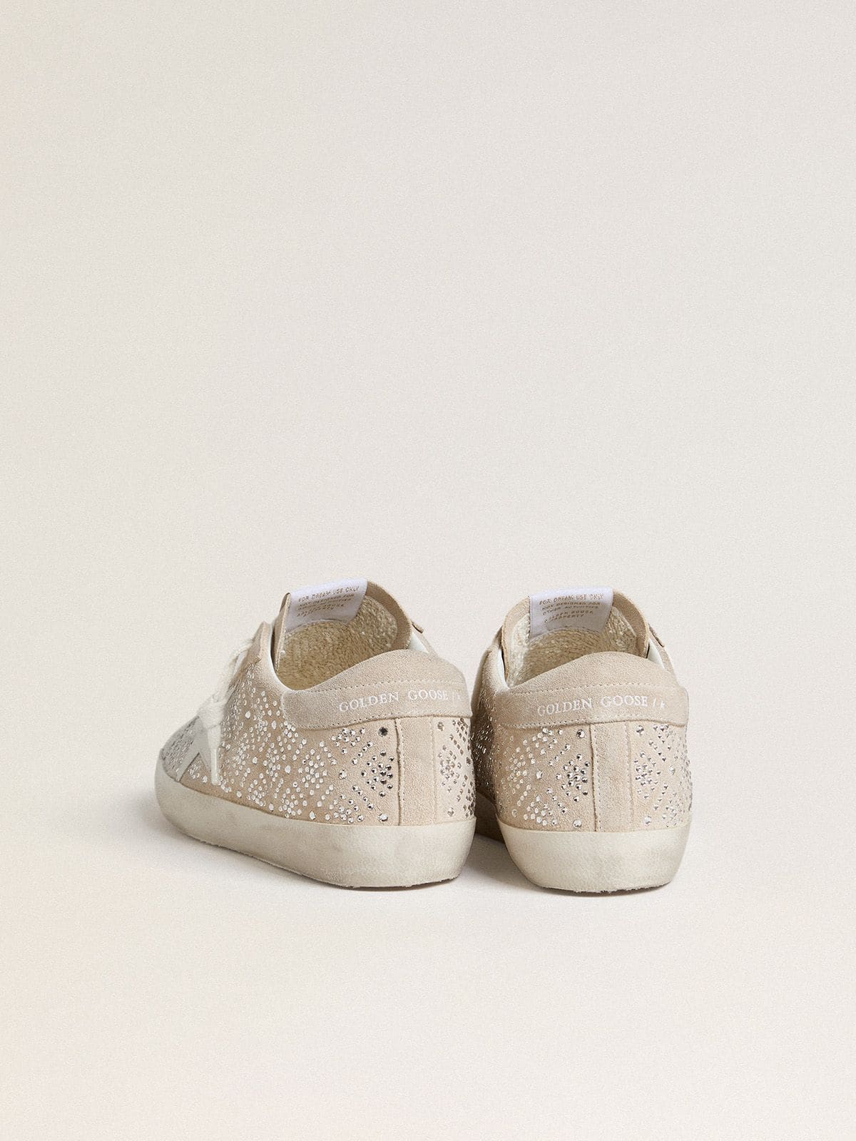Women's Suede Low-Top Trainers with Rhinestones